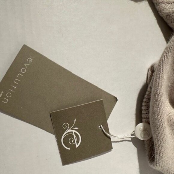 NWT Evolution Women's Lania Textured Cream Cardigan Some Angora SOFT - Picture 7 of 12